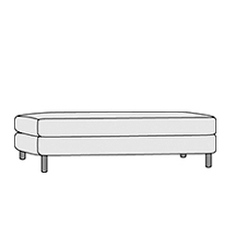 Банкетка 2 места Домино арт.6.2