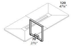 Центральная опора для стола переговоров, ножки крашенные 146587