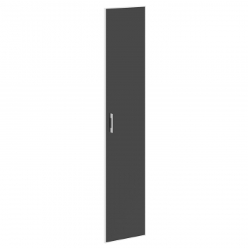 Дверь стекло в раме высокое Lacobel black, правая