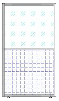 Комбинированный модуль (высота глухой части 820 мм)