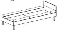 Кровать односпальная на металлокаркасе 2908