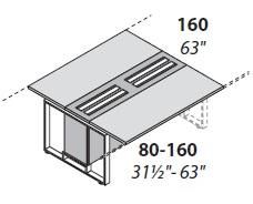 Модуль для стола переговоров, ножки крашенные 146553