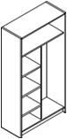 МОДУЛЬ  ПЛАТЯНОГО  ШКАФА  ВЫСОКИЙ 633