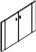 НАБОР  НИЗКИХ СТЕКЛЯННЫХ  ДВЕРЕЙ 634