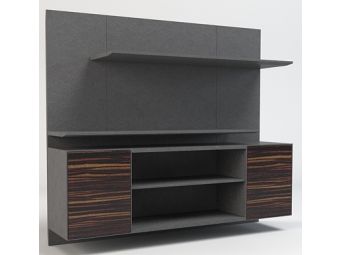 Панель с навесными полками и тумбой APGR.40