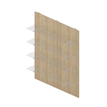 Панель стеновая со стекл.полками RD-72