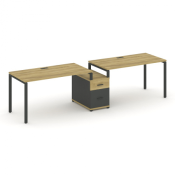 Рабочая станция 2 места с 1 опорной тумбой CN.ORS-308 A CN.ORS-308 A