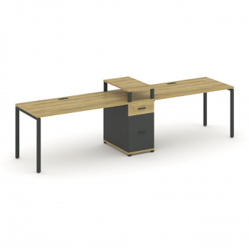 Рабочая станция 2 места с 1 опорной тумбой CN.ORS-424 A CN.ORS-424 A