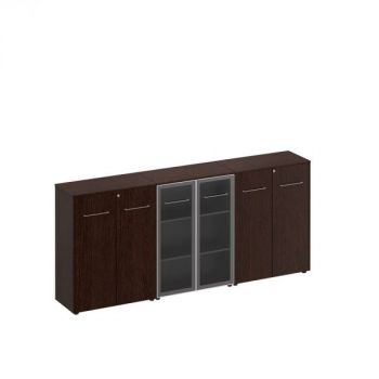 Шкаф комбинированный средний(закрытый - стекло - закрытый) МЕ 338