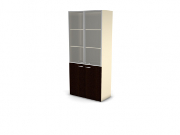 Шкаф MDF с прозрачным стеклом 5 уровней