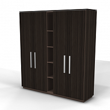 Шкаф высокий с 4 дверцами, нишами, топом и боковинами