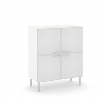 Шкаф TETTO H.117 glass doors, top WHITE