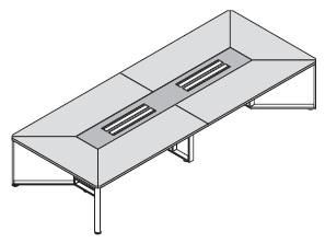 Стол для переговоров, ножки хромированные 146650