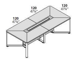 Стол для переговоров, ножки крашенные 146544
