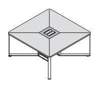 Стол для переговоров, ножки крашенные 146548