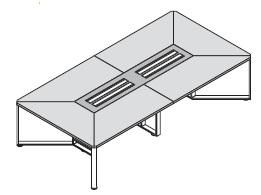 Стол для переговоров, ножки крашенные 146549