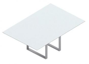 Стол для совещаний, стеклянная столешница