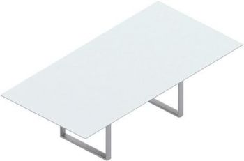 Стол для совещаний, стеклянная столешница