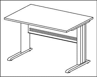 Стол на L-образном каркасе EM111/1