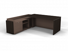 Стол на опорной тумбе с накладными фасадами левый SN12.2119L