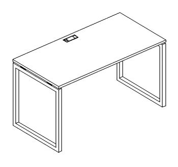 Стол письменный на металлокаркасе QUATTRO А4 Б4 004 БП