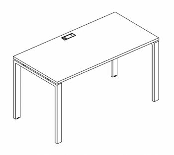 Стол письменный на металлокаркасе UNO А4 Б1 001 БП