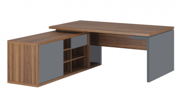 Стол рабочий на опорной креденции левый