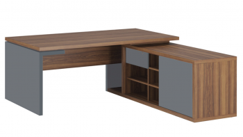 Стол рабочий на опорной креденции правый