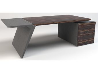 Стол руководителя на опорной тумбе 3 ящика (правый) APGR.11.25.R