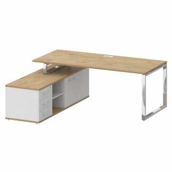 Стол руководителя с опорной греденцией, левый SK.SRG-200 (L)