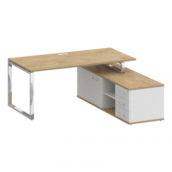 Стол руководителя с опорной греденцией, правый SK.SRG-180 (R)