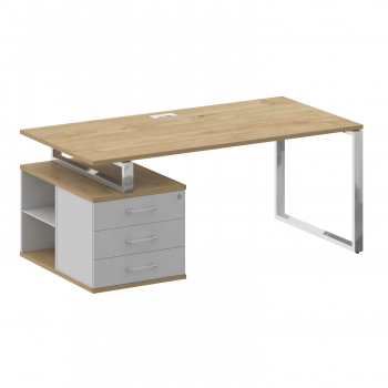 Стол руководителя с опорной тумбой, левый SK.SRT-180 (L)