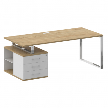 Стол руководителя с опорной тумбой, левый SK.SRT-200 (L)