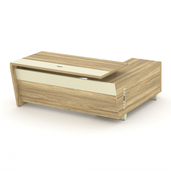 Стол руководителя с опорной тумбой, левый COR.SRT-18(L)