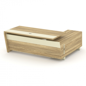 Стол руководителя с опорной тумбой, левый COR.SRT-20(L)