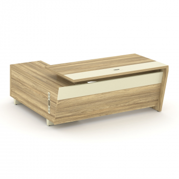 Стол руководителя с опорной тумбой, правый COR.SRT-18(R)