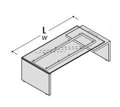 Стол, стеклянная столешница, правый 118974