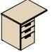 Тумба (ДСП) 1 лоток для канц.товаров + 2 ящика + 1 файл-бокс, левая