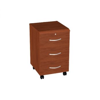 Тумба выкатная 3 ящика с центральным замком КН-3.0