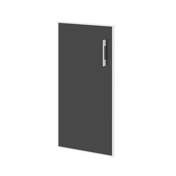 Дверь стекло в раме низкое Lacobel black, левая LT-S3R Л black. Фото 1