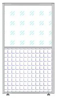 Комбинированный модуль (высота глухой части 820 мм). Фото 1
