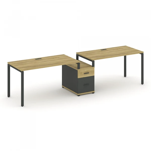 Рабочая станция 2 места с 1 опорной тумбой CN.ORS-305 A. Фото 1