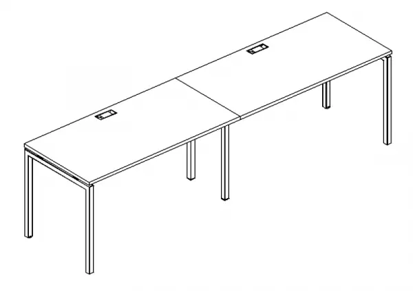 Рабочая станция на металлокаркасе DUE (2х120) А4 Б2 023-2 БП. Фото 1