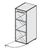 Шкаф левый средний 118484. Фото 1