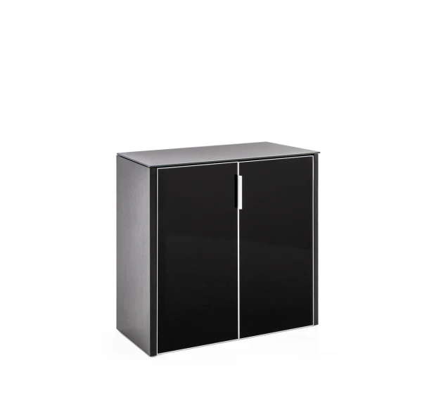 Шкаф низкий CRE2/899 BLACK GLASS. Фото 1