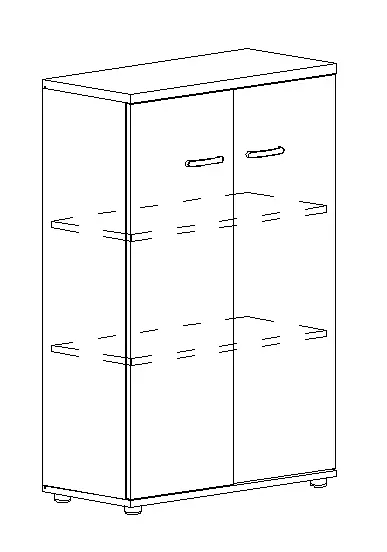 Шкаф средний закрытый А4 9364 БП. Фото 1