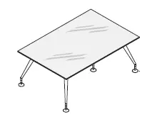 Стол для переговоров, ножки крашенные 156438. Фото 1