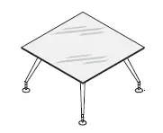 Стол для переговоров, ножки крашенные 156444. Фото 1