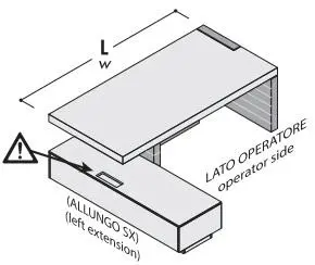 Стол руководителя левый (с тумбой и открытой фронтальной панелью) 159953. Фото 1