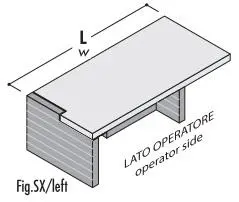 Стол руководителя левый (с закрытой фронтальной панелью) 159921. Фото 1